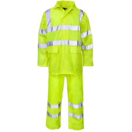 Hi Vis Safety Rain Coverall