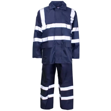 Hi Vis Reflective Safety Rain Coverall