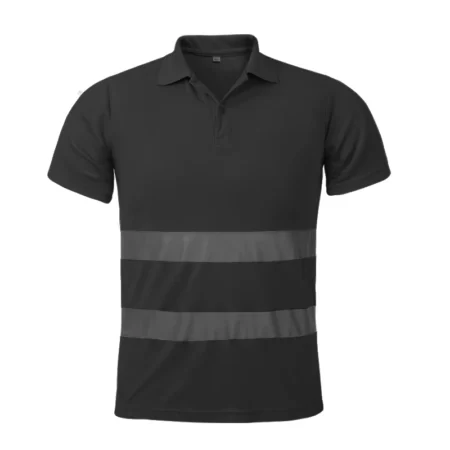 Safety Black Work Polo Shirt
