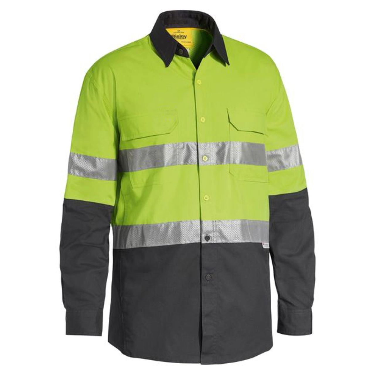 Reflective Tape Hi Viz Green Polo Shirt