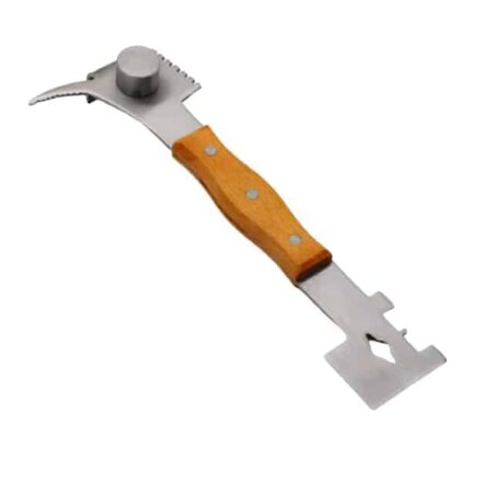Multifunction Hive Scraper Tool with Wooden Handle - Beekeeping Equipment Bee Hive Hand Tool Beekeeper Tool